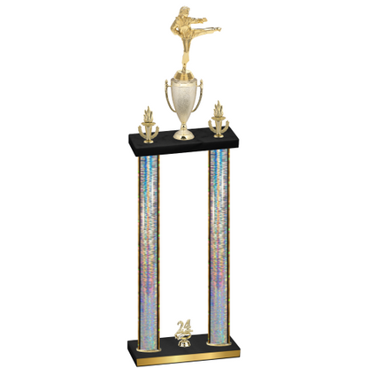 Double Silver Glacier Year Karate Trophy
