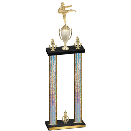 Double Silver Glacier Victory Karate Trophy