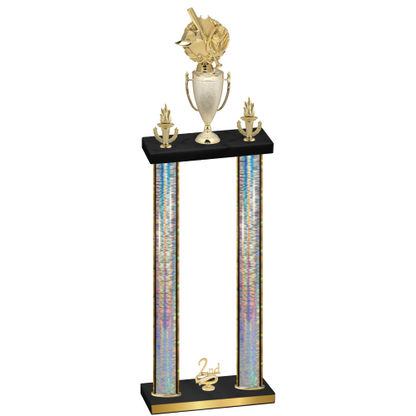 Double Silver Glacier Second Place Baseball Trophy