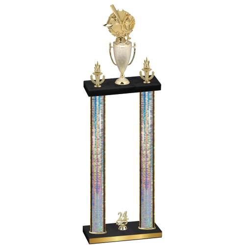 Double Silver Glacier Year Baseball Trophy