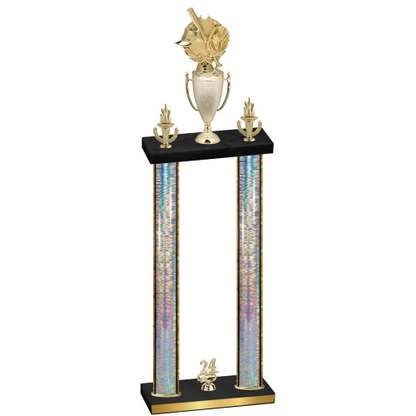 Double Silver Glacier Year Baseball Trophy