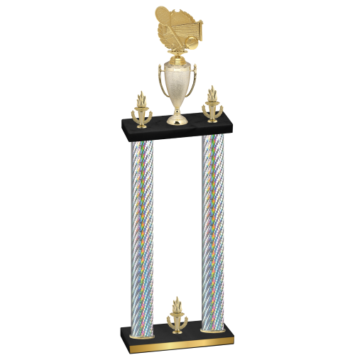 Double Silver Carbon Fiber Victory Tennis Trophy