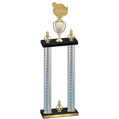 Double Silver Carbon Fiber Victory Tennis Trophy