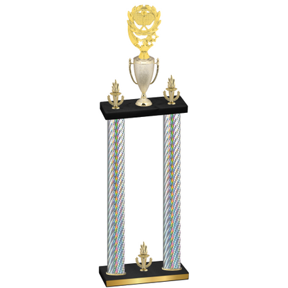 Double Silver Carbon Fiber Victory Pickleball Trophy