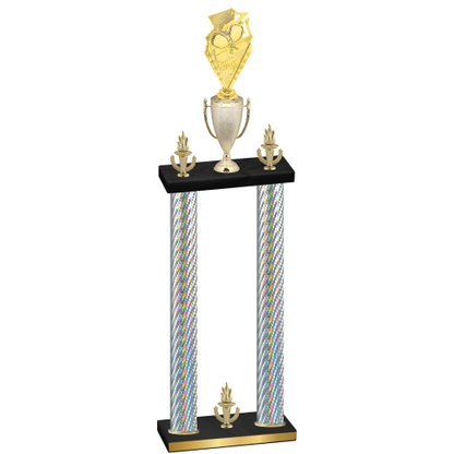 Double Silver Carbon Fiber Victory Pickleball Trophy