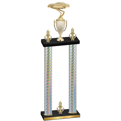 Double Silver Carbon Fiber Victory Cars Trophy