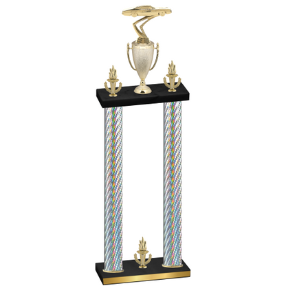 Double Silver Carbon Fiber Victory Cars Trophy