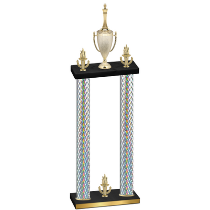 Double Silver Carbon Fiber Victory Chess Trophy