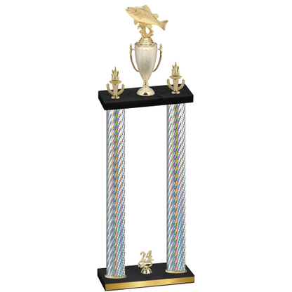 Double Silver Carbon Fiber Year Fishing Trophy