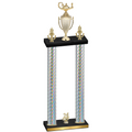Double Silver Carbon Fiber Year Academics Trophy