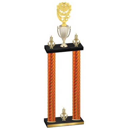 Double Orange Carbon Fiber Victory Pickleball Trophy