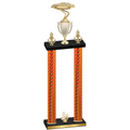 Double Orange Carbon Fiber Fourth Place Cars Trophy