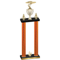 Double Orange Carbon Fiber Fourth Place Cars Trophy