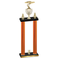 Double Orange Carbon Fiber Year Cars Trophy