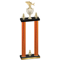 Double Orange Carbon Fiber Victory Fishing Trophy