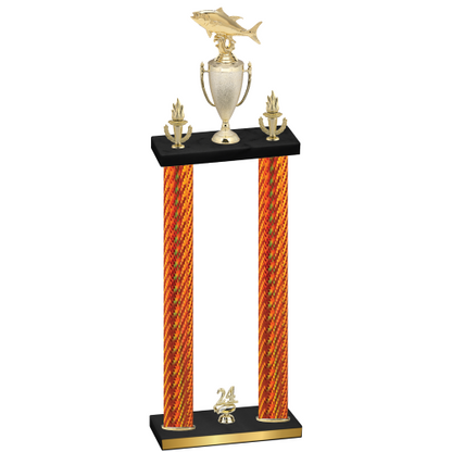 Double Orange Carbon Fiber Year Fishing Trophy