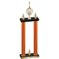 Double Orange Carbon Fiber Victory Chess Trophy