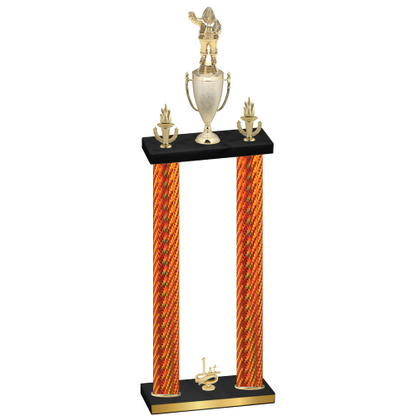 Double Orange Carbon Fiber First Place Holiday Trophy