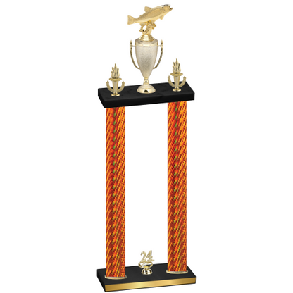 Double Orange Carbon Fiber Year Fishing Trophy