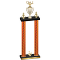 Double Orange Carbon Fiber Second Place Academics Trophy