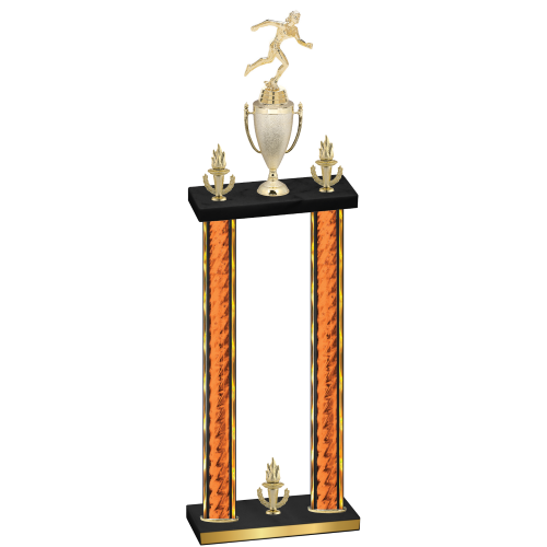 Double Orange Glacier Victory Running Trophy