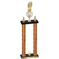 Double Orange Glacier Second Place Football Trophy