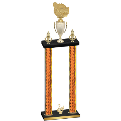 Double Orange Glacier Second Place Tennis Trophy