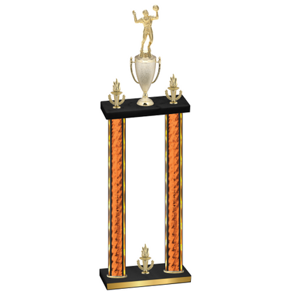 Double Orange Glacier Victory Volleyball Trophy