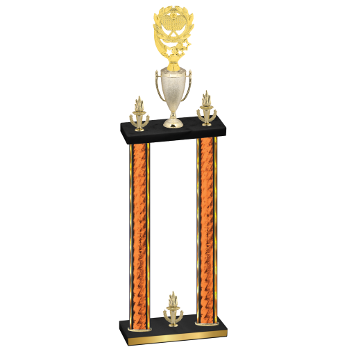 Double Orange Glacier Victory Pickleball Trophy