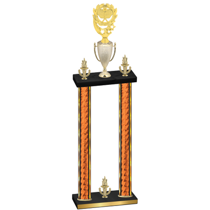 Double Orange Glacier Victory Pickleball Trophy