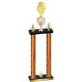Double Orange Glacier Third Place Pickleball Trophy