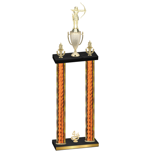 Double Orange Glacier Fourth Place Archery Trophy