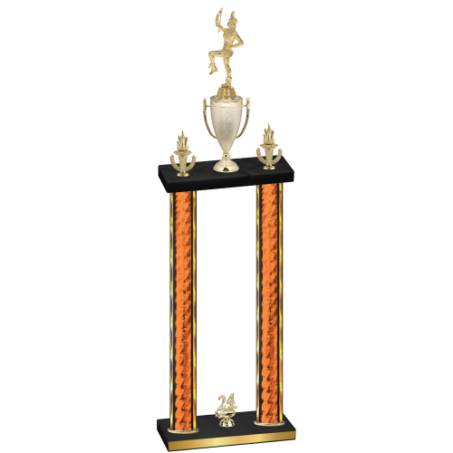 Double Orange Glacier Year Majorette Trophy