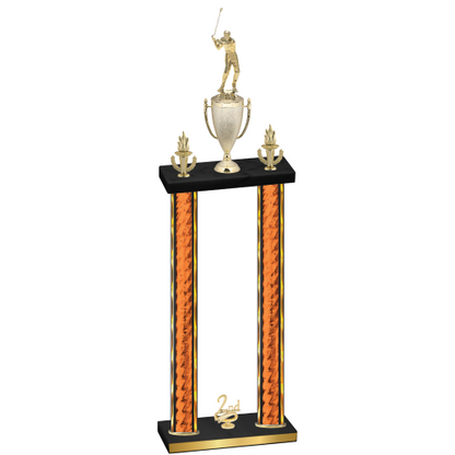Double Orange Glacier Second Place Golf Trophy