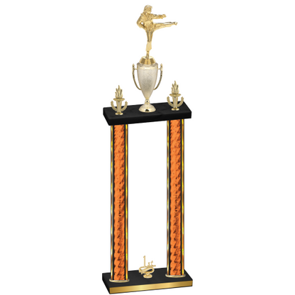Double Orange Glacier First Place Karate Trophy