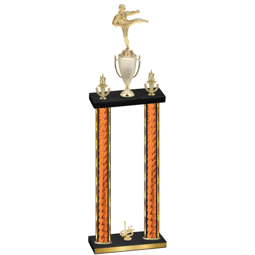 Double Orange Glacier First Place Karate Trophy