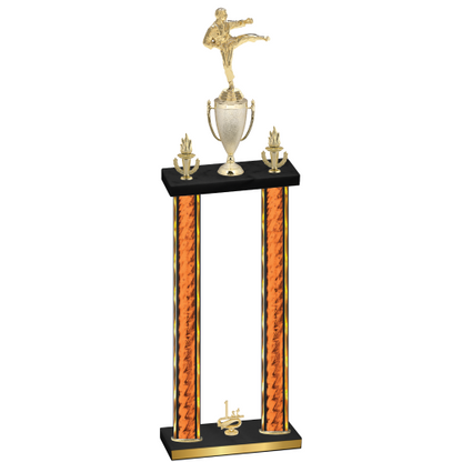 Double Orange Glacier First Place Karate Trophy