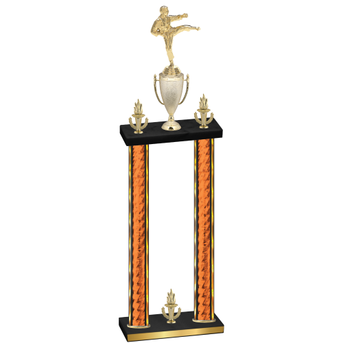 Double Orange Glacier Victory Karate Trophy