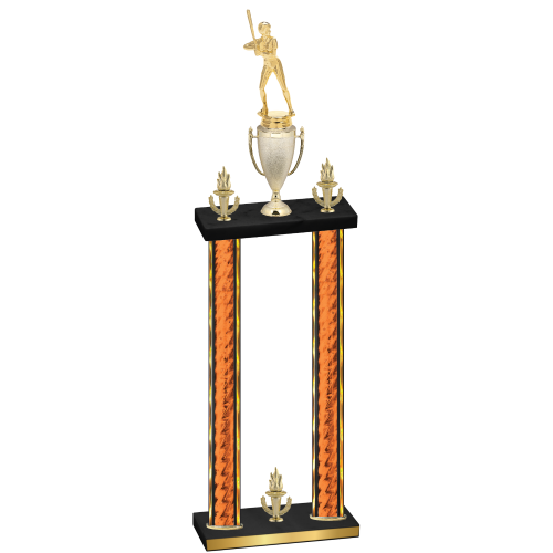 Double Orange Glacier Victory Softball Trophy