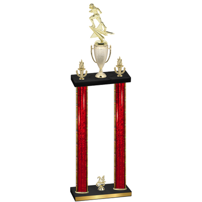 Double Red Glacier Year Football Trophy