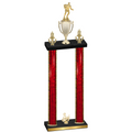Double Red Glacier Third Place Rugby Trophy