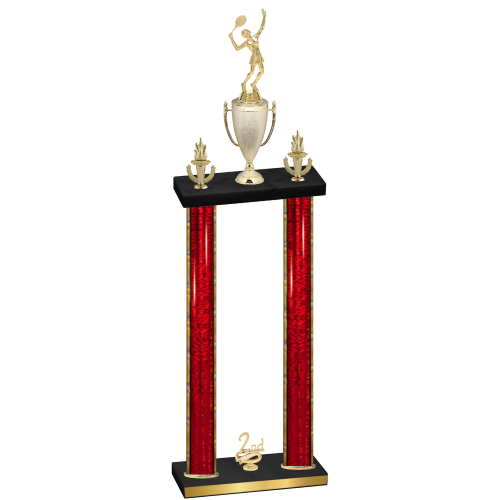 Double Red Glacier Second Place Tennis Trophy