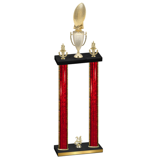 Double Red Glacier Year Football Trophy
