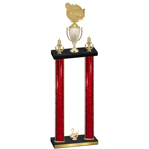 Double Red Glacier Second Place Tennis Trophy