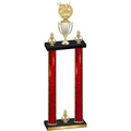 Double Red Glacier Victory Bowling Trophy