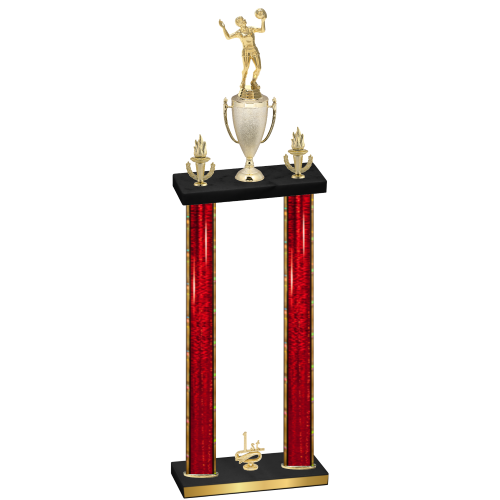 Double Red Glacier First Place Volleyball Trophy