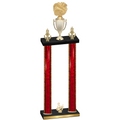 Double Red Glacier Third Place Cheerleading Trophy
