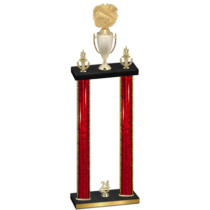 Double Red Glacier Year Cheerleading Trophy