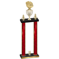 Double Red Glacier Year Basketball Trophy