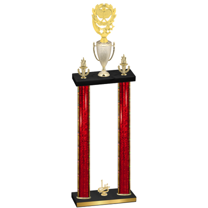 Double Red Glacier First Place Pickleball Trophy